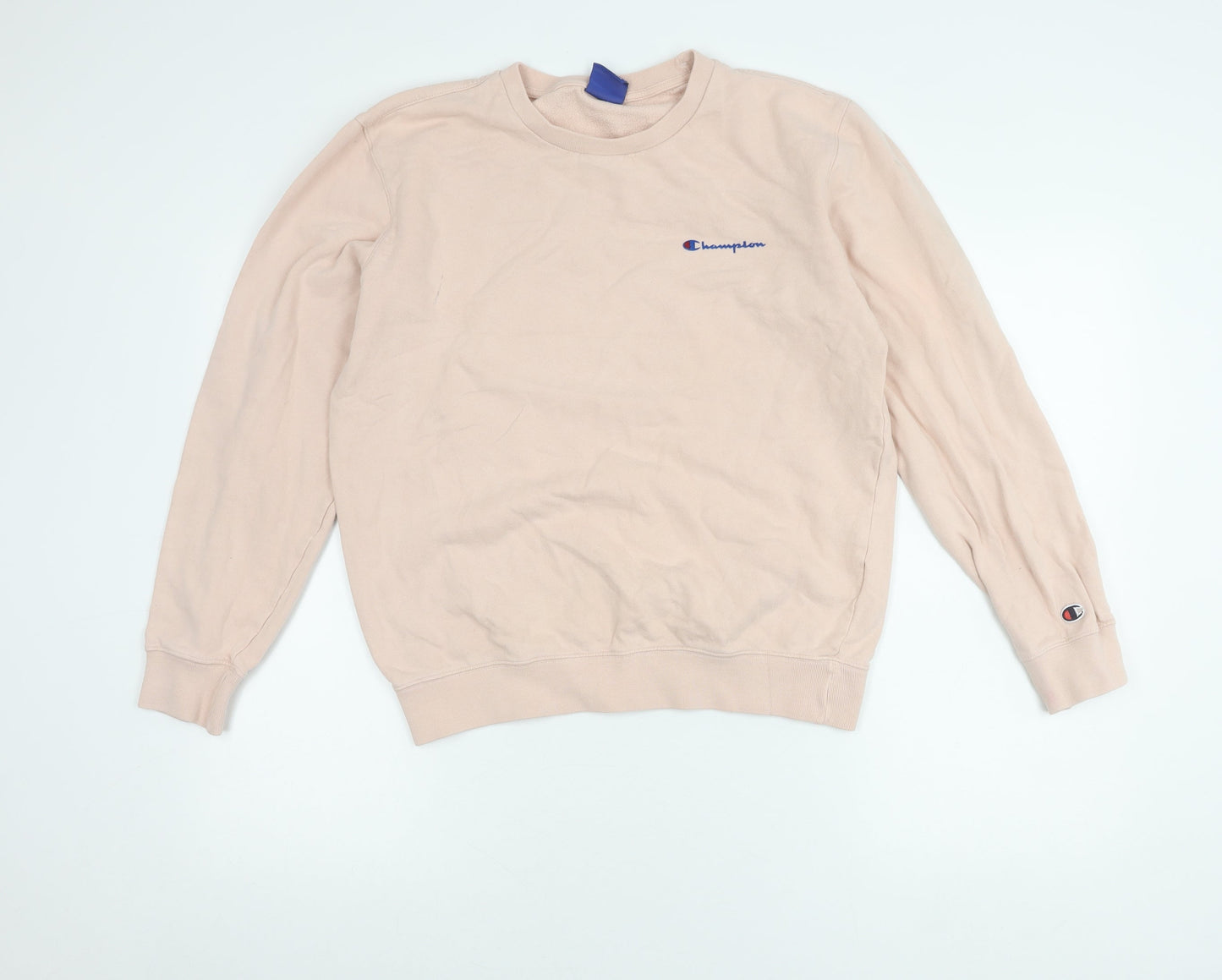 Champion Women’s Pink Small Pullover Sweatshirt Logo Crew Neck