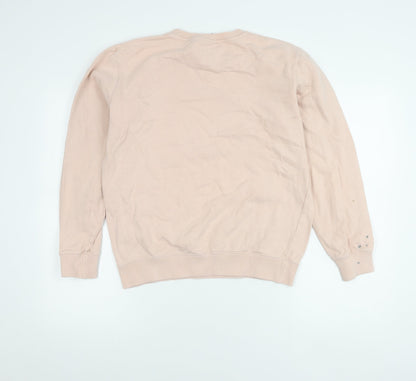 Champion Women’s Pink Small Pullover Sweatshirt Logo Crew Neck