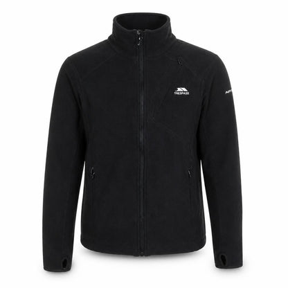 Trespass Boys Black 2XS Fleece Full Zip Outdoor Jacket with Thumb Holes
