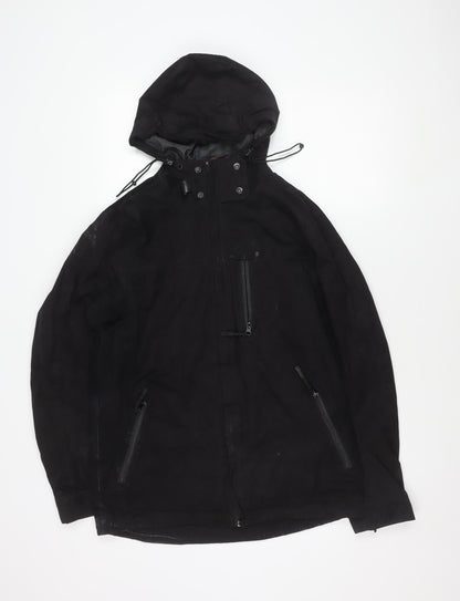 Mens UK Size S F.F.P Black Parka Coat