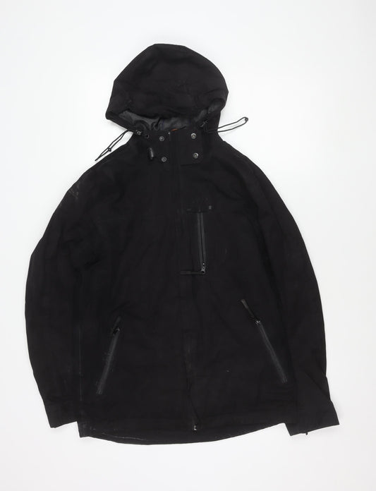Mens UK Size S F.F.P Black Parka Coat