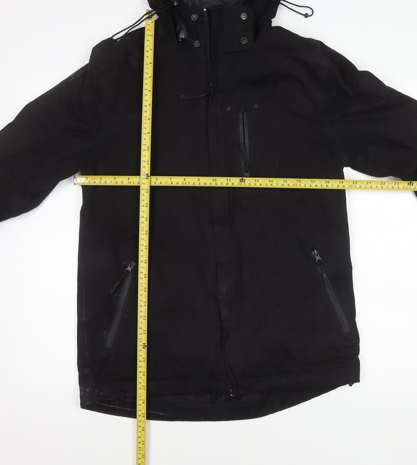Mens UK Size S F.F.P Black Parka Coat