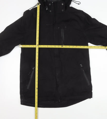 Mens UK Size S F.F.P Black Parka Coat