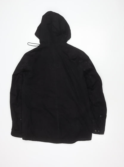 Mens UK Size S F.F.P Black Parka Coat