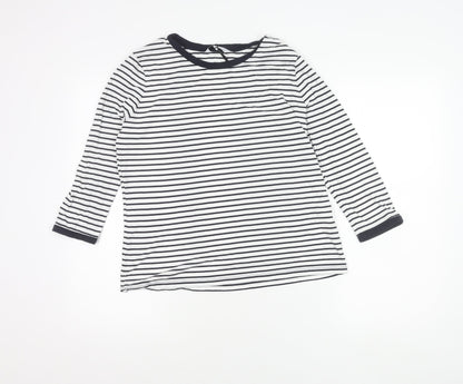 Jasper Conran Womens Black White Striped Jersey T-Shirt Size 14