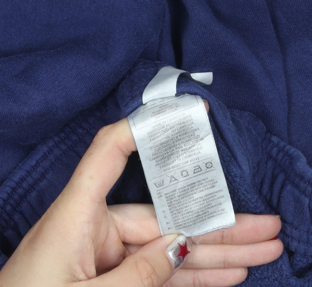 Adidas Men’s Blue Jogger Sweatpants S Regular Fit Fleece