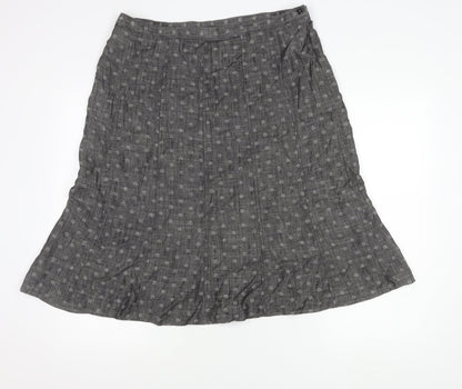 Marks and Spencer Womens Grey Polka Dot A-Line Skirt Size 16