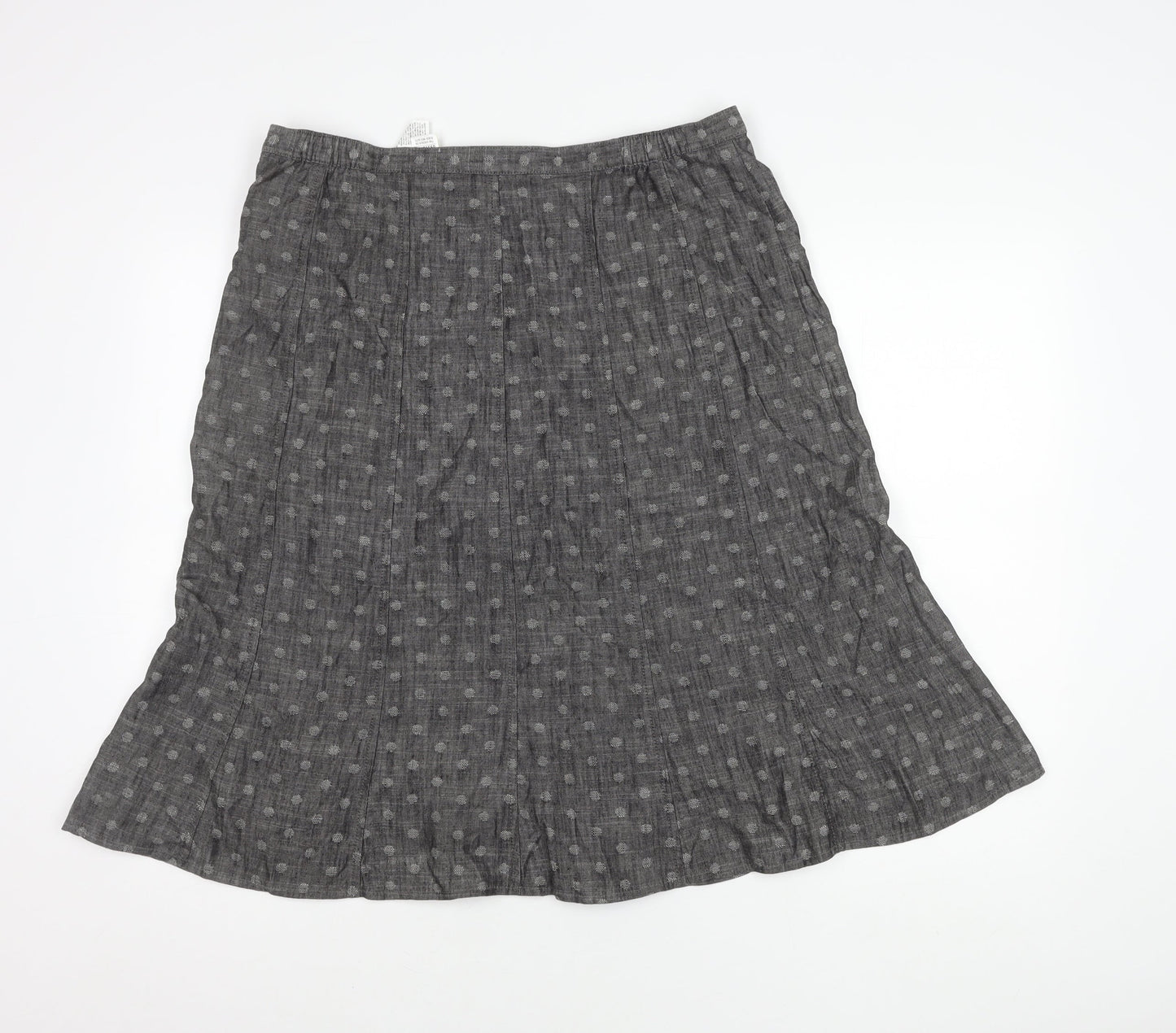 Marks and Spencer Womens Grey Polka Dot A-Line Skirt Size 16