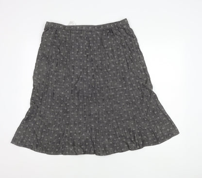 Marks and Spencer Womens Grey Polka Dot A-Line Skirt Size 16