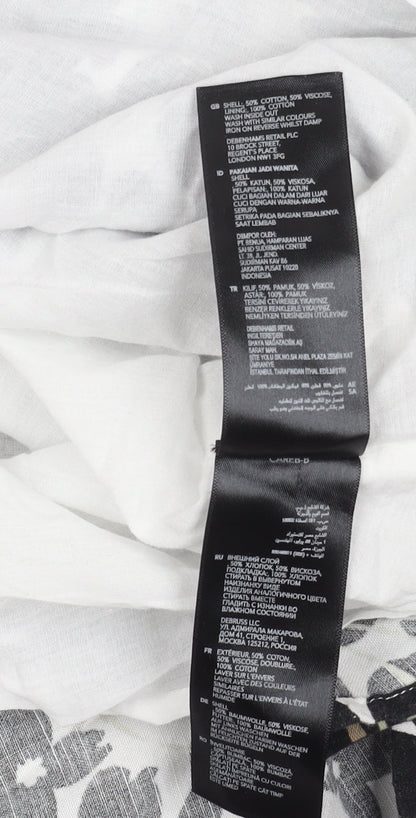 Maine New England Women’s Black White Floral A-Line Skirt Size 10