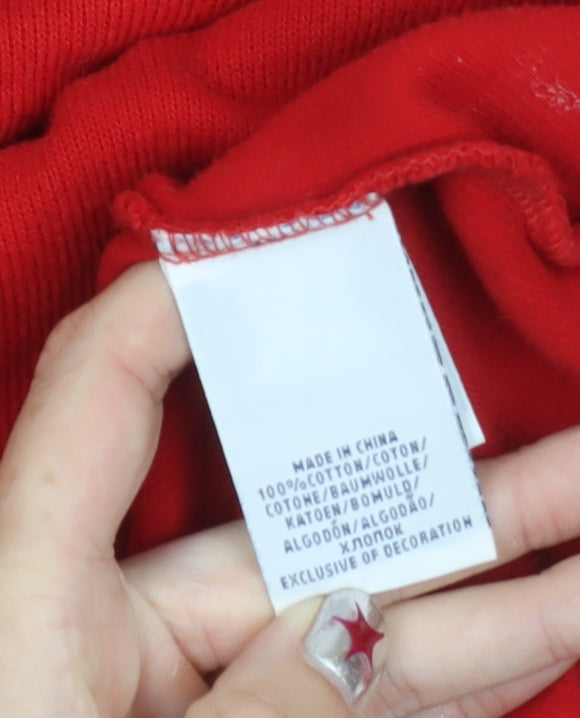 Ralph Lauren Men’s Red Cotton 1/4 Zip Mock Neck Jumper Size M