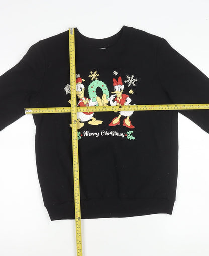 Womens UK Size S Disney Black Pullover Sweatshirt