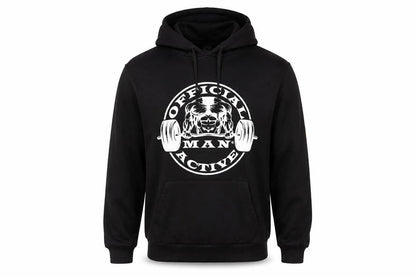 boohooMAN Men’s Black Pullover Hoodie S Logo Gym Activewear