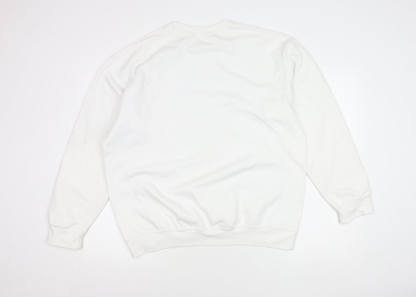 Boohoo Women’s White Plus Size 22 Pullover Logo Sweatshirt