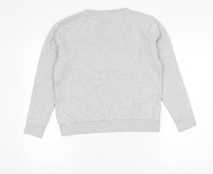 Karl Lagerfeld Women Grey XS Pullover Sweatshirt Logo Cotton