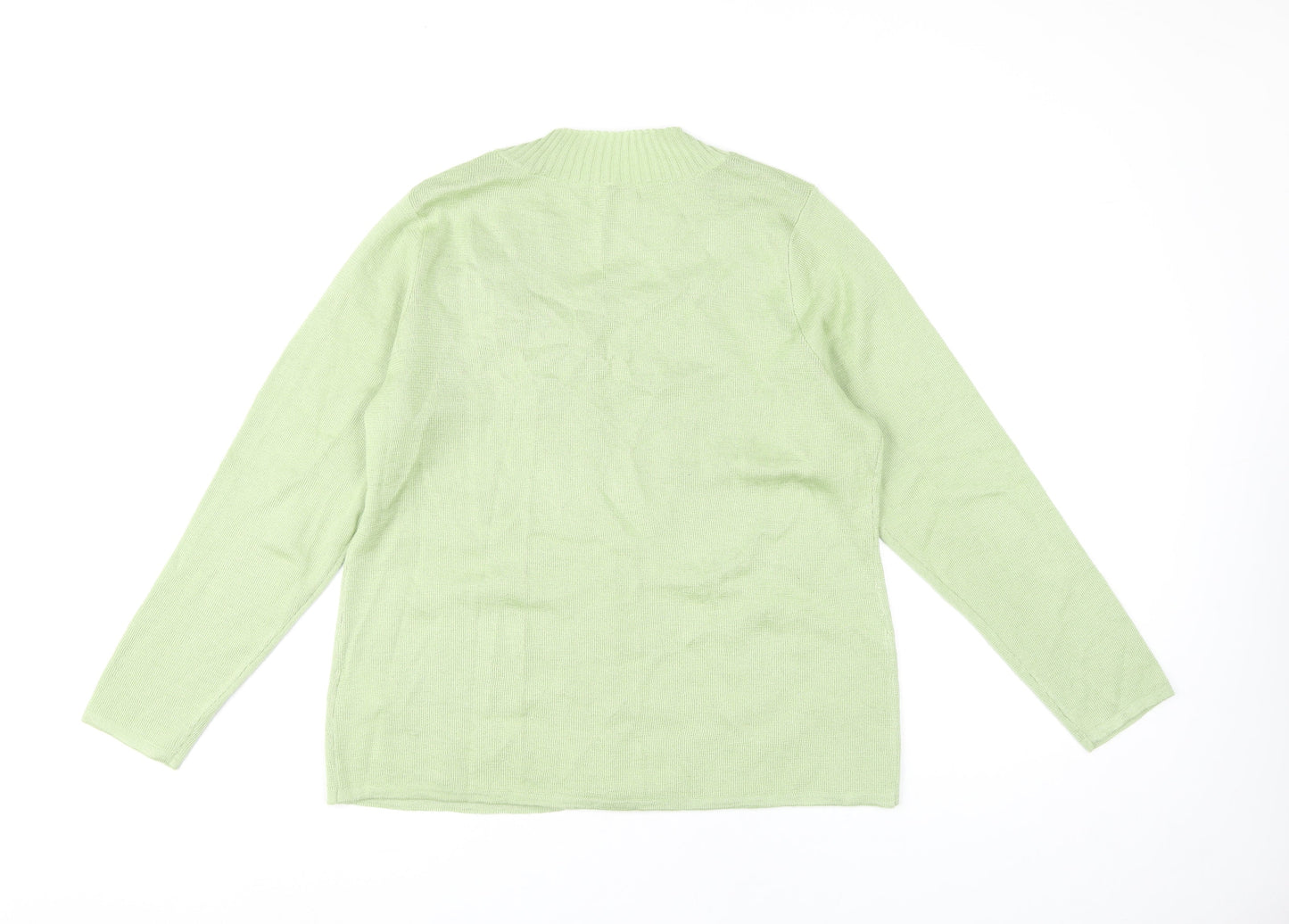 Womens UK Size 18 Damart Green Cardigan Jumper