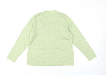 Womens UK Size 18 Damart Green Cardigan Jumper