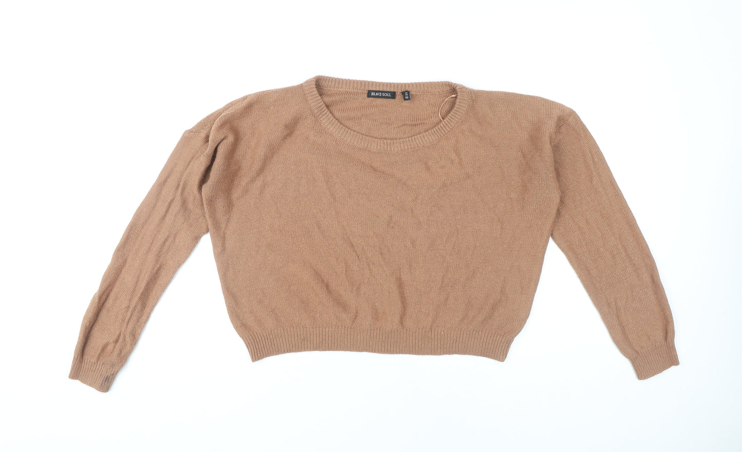 Womens UK Size 14 Brave Soul Brown Pullover Jumper
