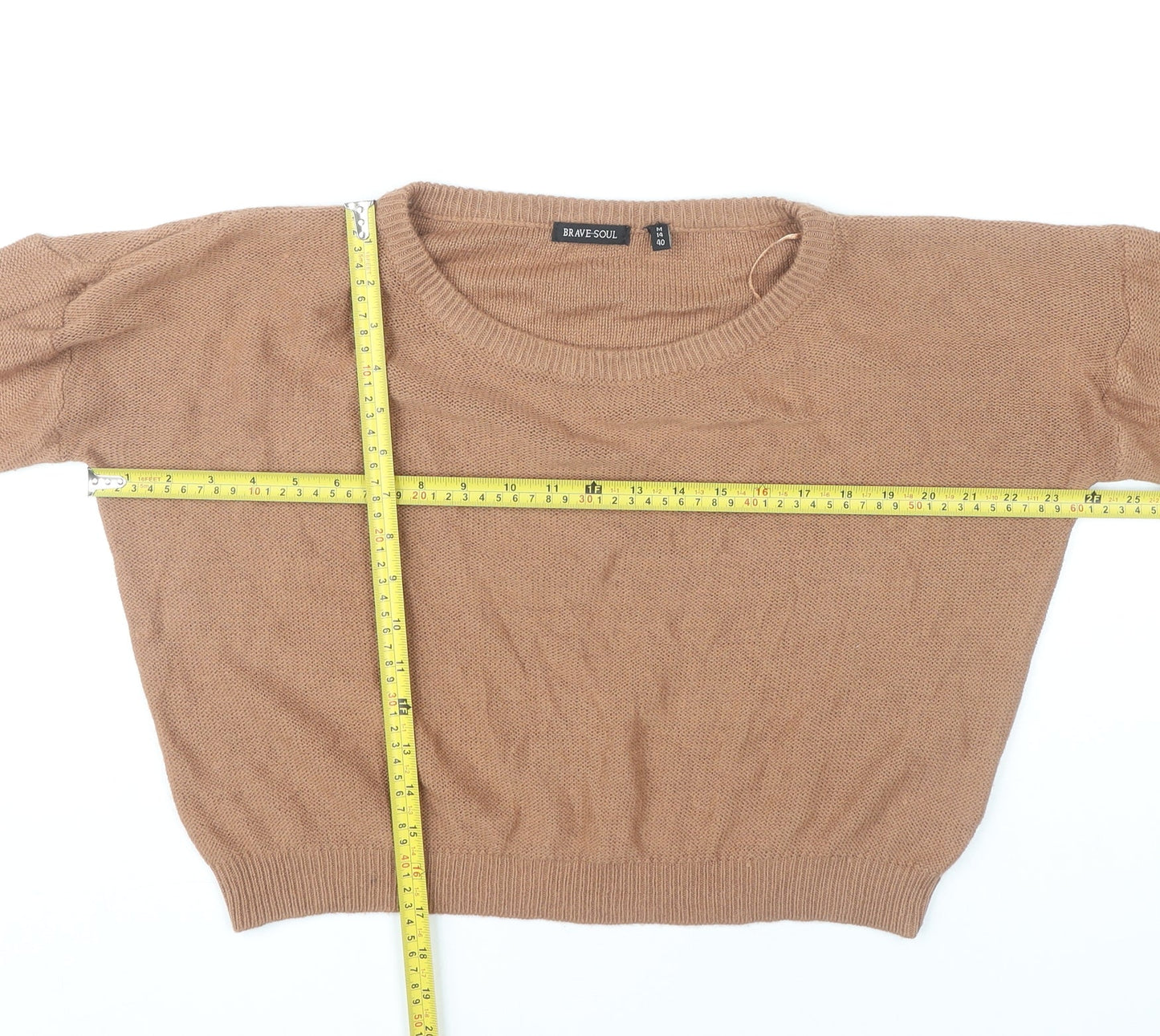Womens UK Size 14 Brave Soul Brown Pullover Jumper