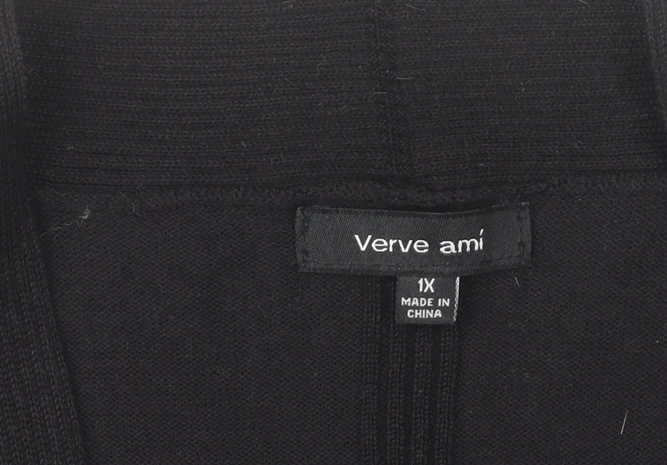 Womens UK Size 18 Verve Ami Black Cardigan Jumper