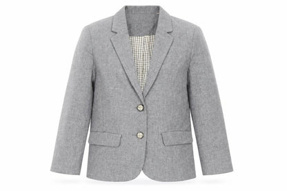 BDG Boys Grey Blazer Jacket Size S Classic Two-Button Notch Lapel