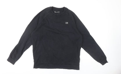 Under Armour Men’s Black M Pullover Crew Neck Sweatshirt Logo