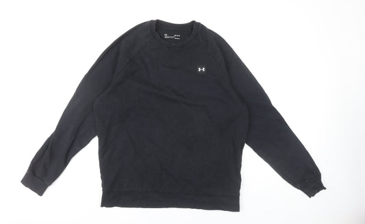 Under Armour Men’s Black M Pullover Crew Neck Sweatshirt Logo