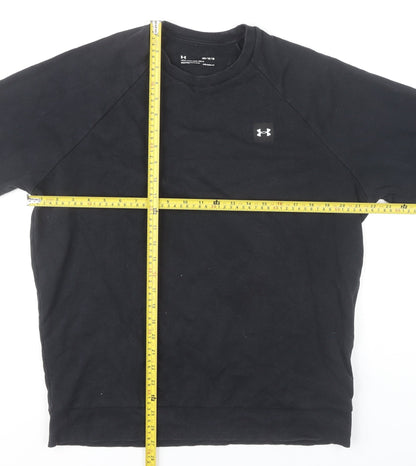 Under Armour Men’s Black M Pullover Crew Neck Sweatshirt Logo
