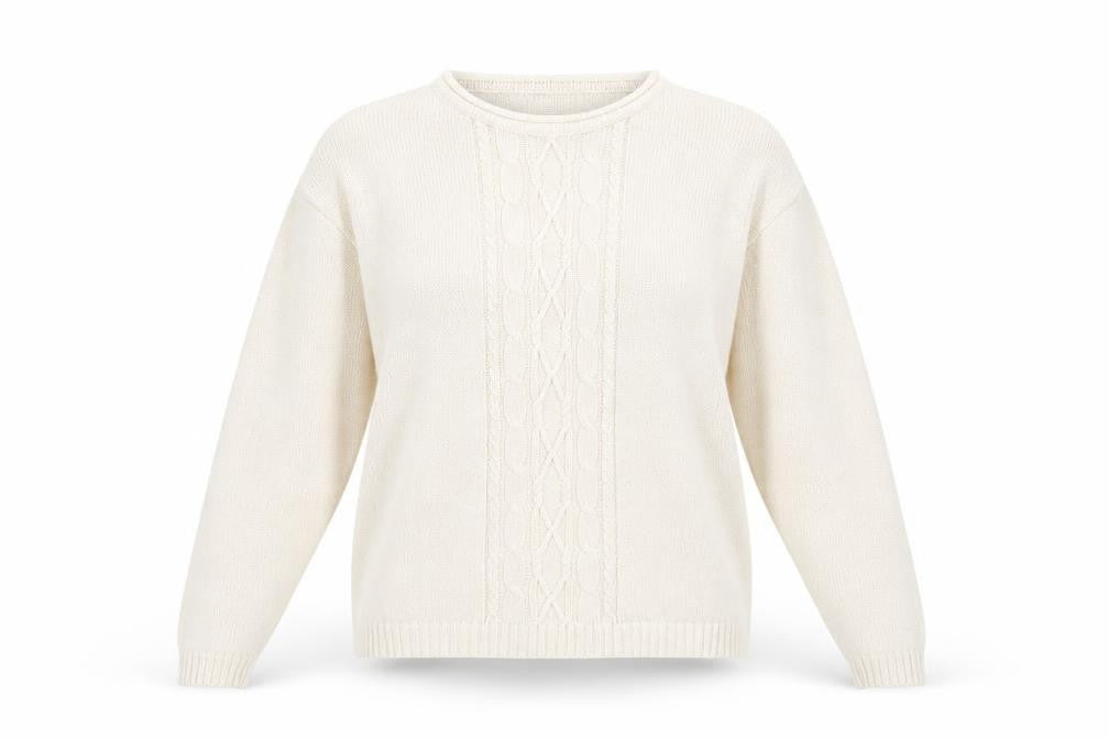 Womens UK Size L Jumper Beige Pullover Jumper