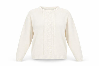 Womens UK Size L Jumper Beige Pullover Jumper