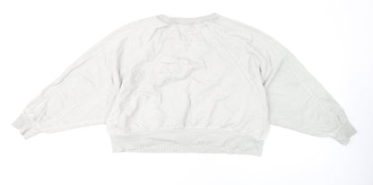 River Island Women’s Grey Pullover Sweatshirt L Relaxed Fit Casual