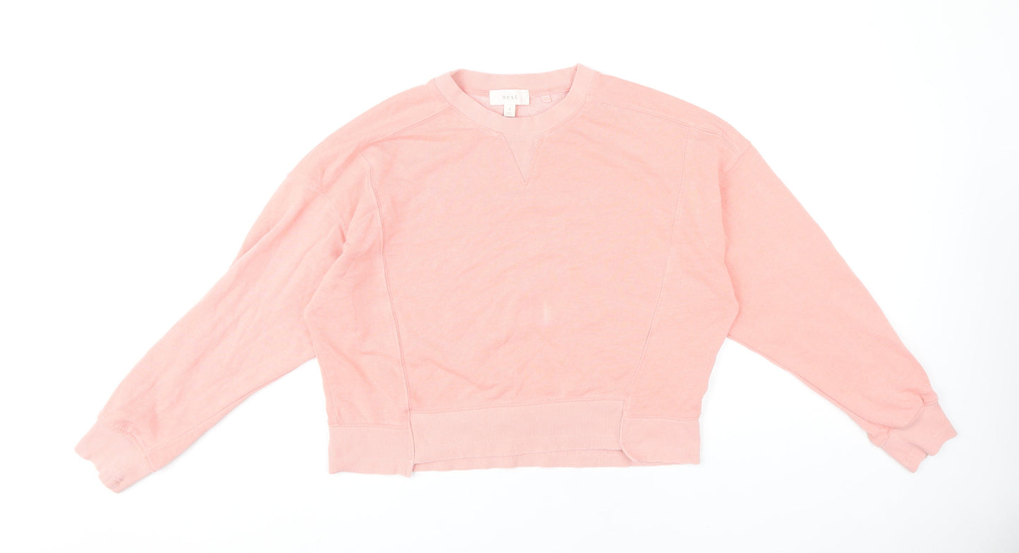 Next Women’s Pink Pullover Sweatshirt Size S Cotton Blend