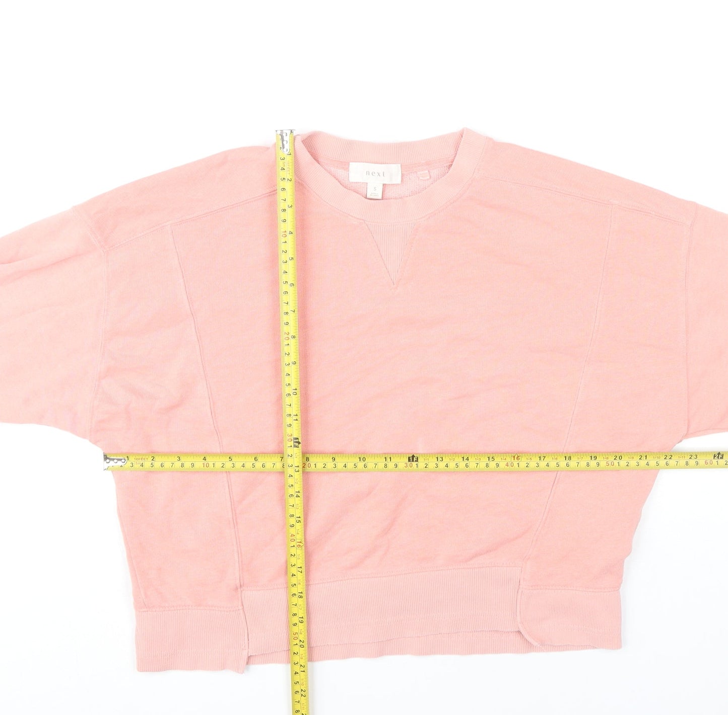 Next Women’s Pink Pullover Sweatshirt Size S Cotton Blend