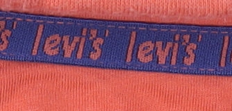 Levi's Boys Orange Full Zip Hoodie Size 14 Years 164cm Graphic Print