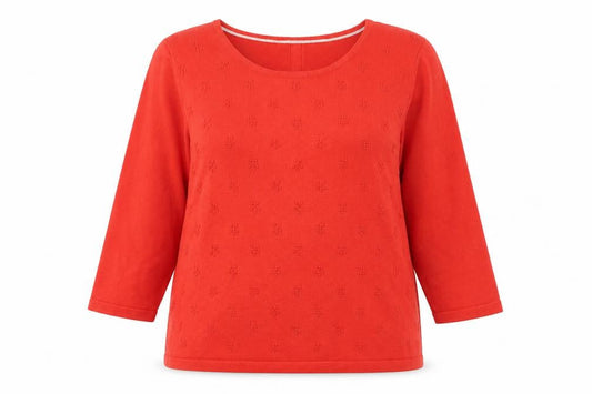 Womens UK Size 16 M&Co Red Pullover Jumper
