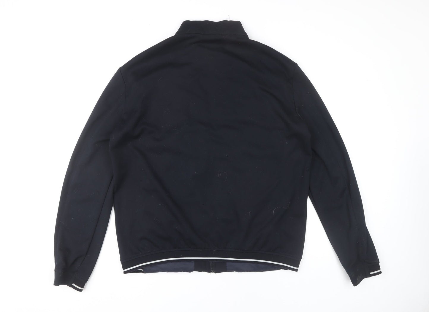 Zara Men’s Black XL Bomber Jacket Full Zip Polyester Casual