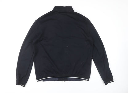 Zara Men’s Black XL Bomber Jacket Full Zip Polyester Casual