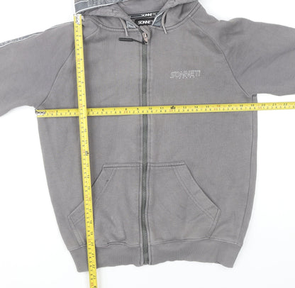 Sonneti Boys Grey Full Zip Hoodie Age 13 Years Regular Fit Casual