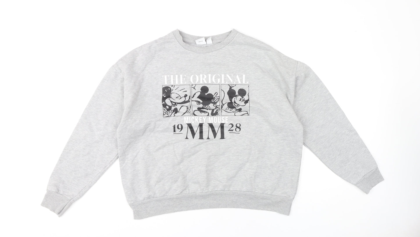 Womens UK Size L Disney Grey Pullover Sweatshirt