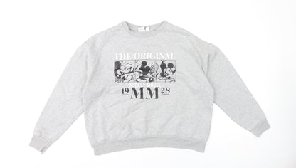 Womens UK Size L Disney Grey Pullover Sweatshirt