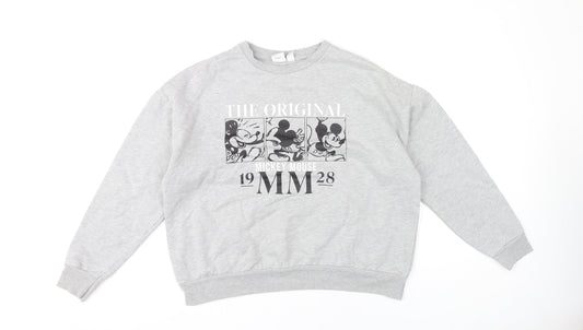 Womens UK Size L Disney Grey Pullover Sweatshirt