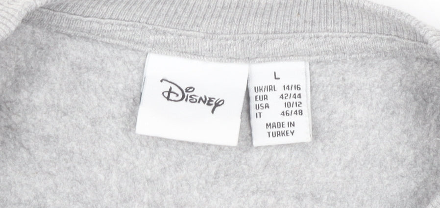Womens UK Size L Disney Grey Pullover Sweatshirt