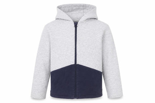 Mountain Warehouse Boys Grey Blue Full Zip Hoodie 9-10 Years Cotton Blend