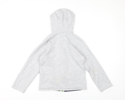 Mountain Warehouse Boys Grey Blue Full Zip Hoodie 9-10 Years Cotton Blend