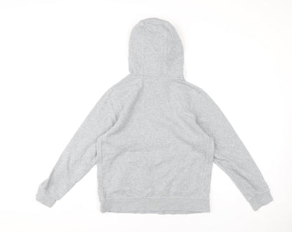 Nike Boys Grey Pullover Hoodie 12-13 Years Regular Fit Logo Sportswear