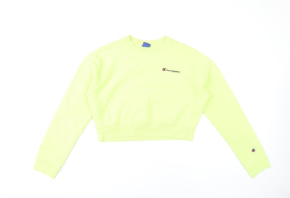 Champion Womens Yellow Medium Pullover Sweatshirt Crew Neck