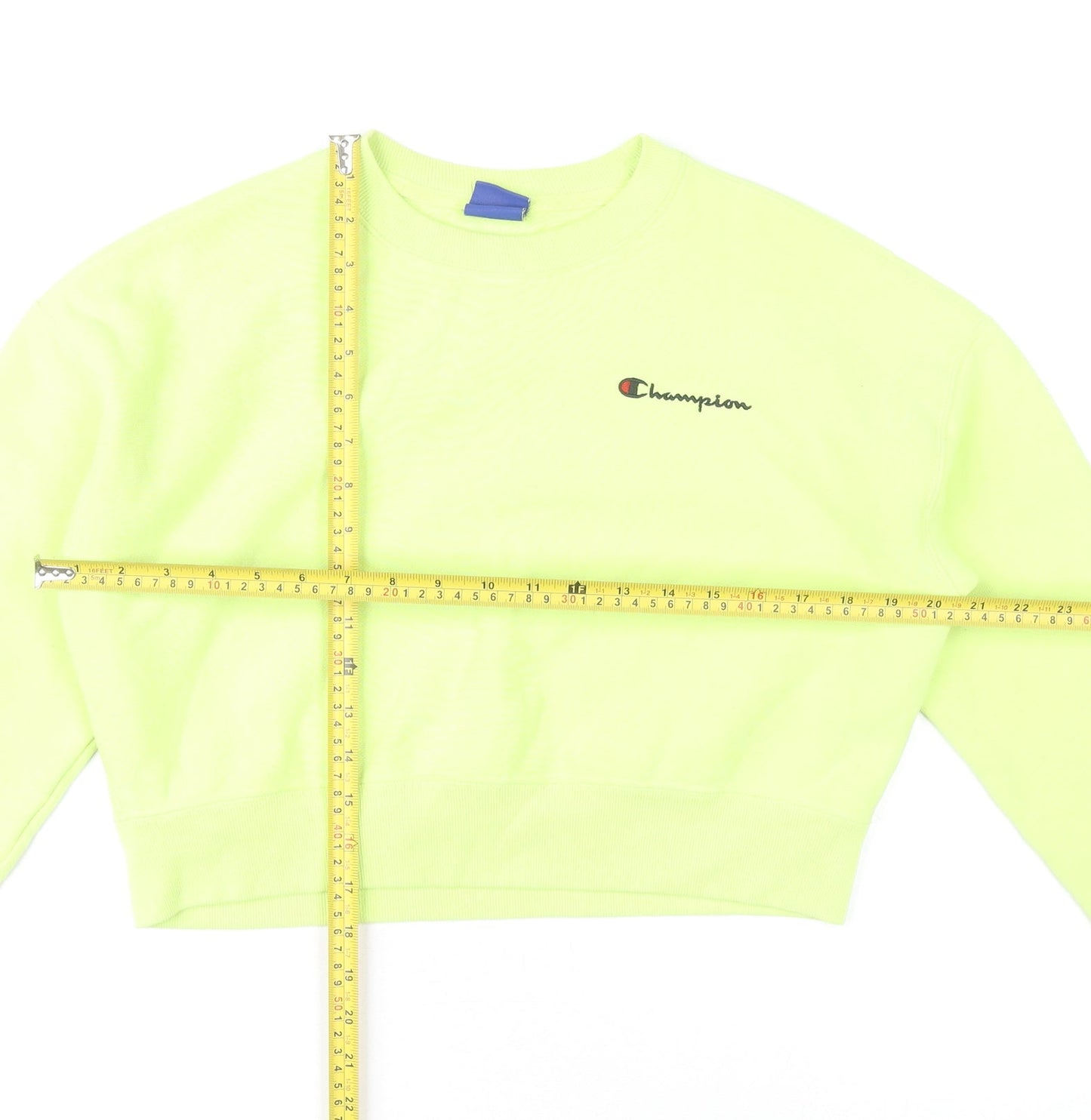 Champion Womens Yellow Medium Pullover Sweatshirt Crew Neck