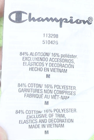 Champion Womens Yellow Medium Pullover Sweatshirt Crew Neck