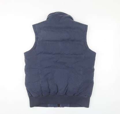 Fat Face Womens Blue Size 12 Puffer Padded Waistcoat Gilet Jacket