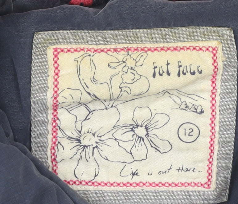 Fat Face Womens Blue Size 12 Puffer Padded Waistcoat Gilet Jacket